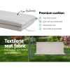 Outdoor Swing Chair Hammock 3 Seater Garden Canopy Bench Seat Backyard – Beige
