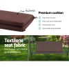 Outdoor Swing Chair Hammock 3 Seater Garden Canopy Bench Seat Backyard – Brown