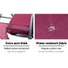 Outdoor Swing Chair Hammock 3 Seater Garden Canopy Bench Seat Backyard – Wine Red