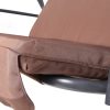 Outdoor Swing Chair Hammock 3 Seater Garden Canopy Bench Seat Backyard – Coffee