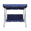 Outdoor Swing Chair Hammock 3 Seater Garden Canopy Bench Seat Backyard – Navy Blue