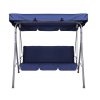 Outdoor Swing Chair Hammock 3 Seater Garden Canopy Bench Seat Backyard – Navy Blue