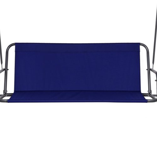 Outdoor Swing Chair Hammock 3 Seater Garden Canopy Bench Seat Backyard – Navy Blue