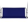 Outdoor Swing Chair Hammock 3 Seater Garden Canopy Bench Seat Backyard – Navy Blue