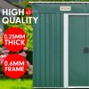 Garden Shed Flat Outdoor Storage Shelter – 121 x 194 x 182 cm, Green