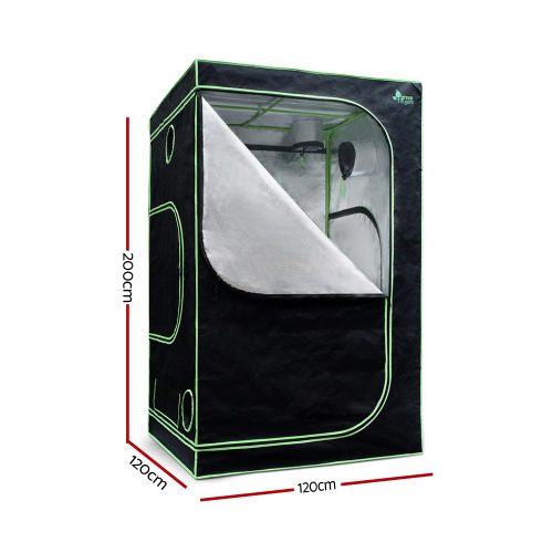 Green Fingers Weather Proof Lightweight Grow Tent – 120x120x200 cm, Green