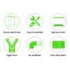 Green Fingers Weather Proof Lightweight Grow Tent – 240x120x200 cm, Black