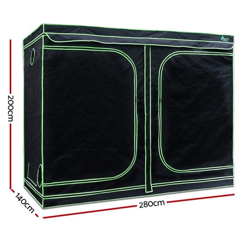 Green Fingers Weather Proof Lightweight Grow Tent – 280x140x200 cm, Green