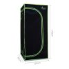 Green Fingers Weather Proof Lightweight Grow Tent – 60x60x140 cm, Green
