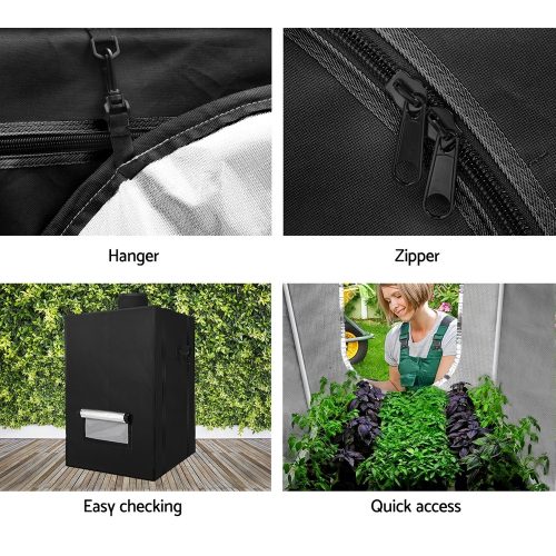 Green Fingers Weather Proof Lightweight Grow Tent – 60x60x90 cm, Black