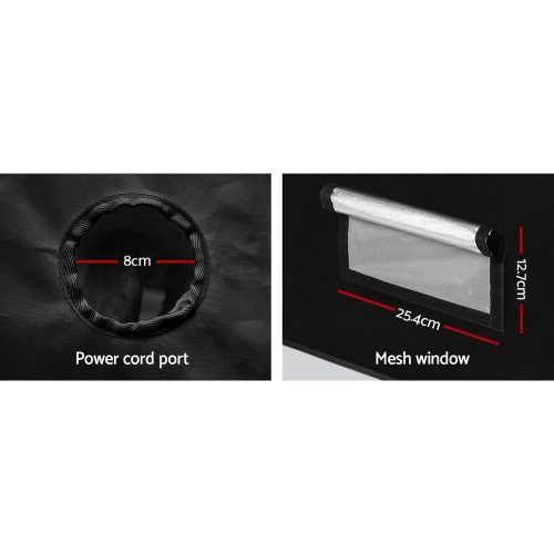Green Fingers Weather Proof Lightweight Grow Tent – 60x60x90 cm, Black