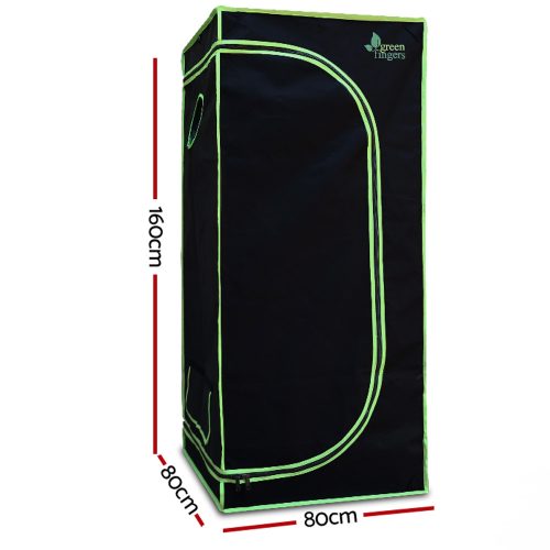 Green Fingers Weather Proof Lightweight Grow Tent – 80x80x160 cm, Green