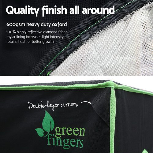 Green Fingers Weather Proof Lightweight Grow Tent – 90x50x160 cm, Green