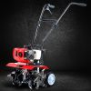 Garden Cultivator Tiller Petrol Rotary Hoe Rototiller – 72CC + 6 Blades