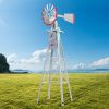 Garden Windmill Metal Ornaments Outdoor Decor Ornamental Wind Will – 38x38x146 cm