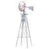 Garden Windmill Metal Ornaments Outdoor Decor Ornamental Wind Will – 65x65x245 cm