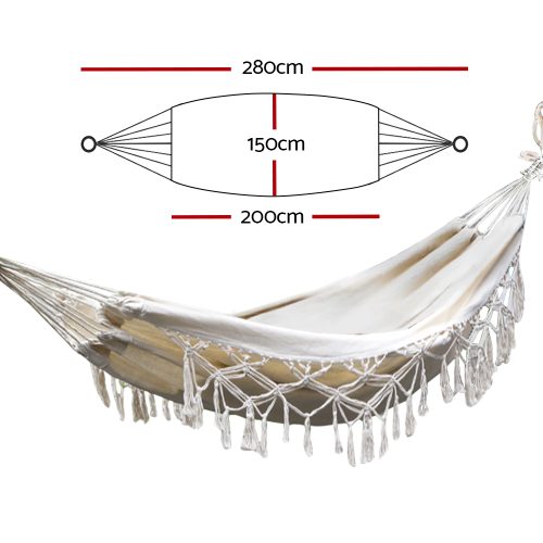 Hammock Bed Rope Tassel Outdoor Hammocks Chair Camping