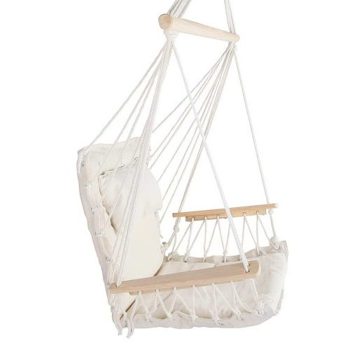 Hammock Hanging Swing Chair – Cream, Without Stand