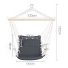 Hammock Hanging Swing Chair – Grey, Without Stand