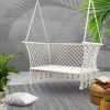 Camping Hammock Chair Patio 2 Person Swing Hammocks Double Portable – Cream