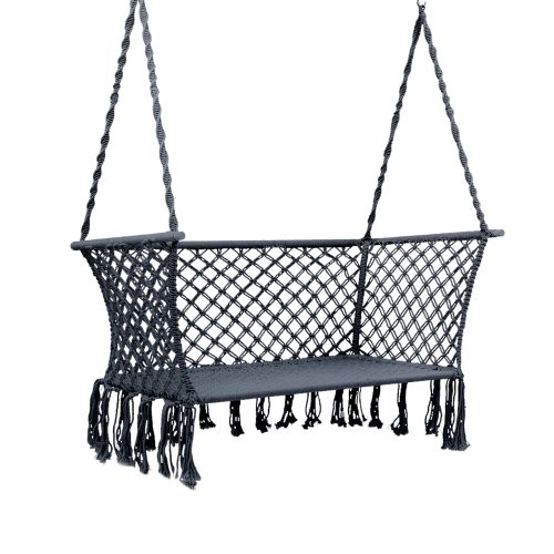 Camping Hammock Chair Patio 2 Person Swing Hammocks Double Portable – Grey