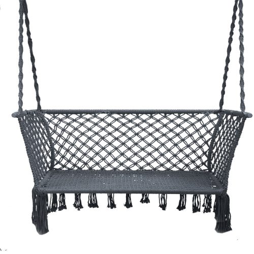 Camping Hammock Chair Patio 2 Person Swing Hammocks Double Portable – Grey