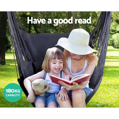 Hammock Swing Chair – Grey, Without Stand