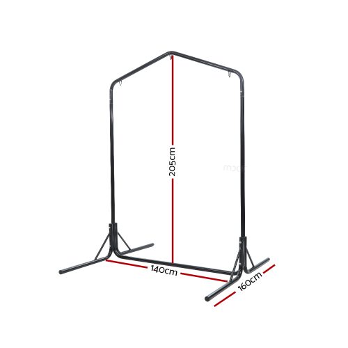 Double Hammock Chair Stand Steel Frame 2 Person Outdoor Heavy Duty 200KG – With U Shap Stand