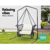 Double Hammock Chair Stand Steel Frame 2 Person Outdoor Heavy Duty 200KG – With U Shap Stand