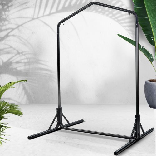 Double Hammock Chair Stand Steel Frame 2 Person Outdoor Heavy Duty 200KG – With U Shap Stand