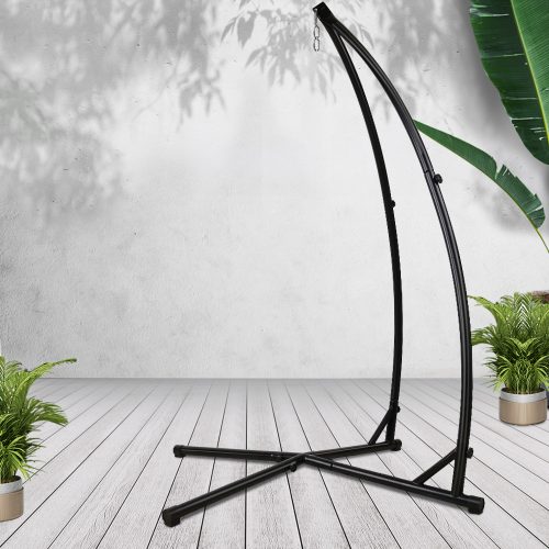 Double Hammock Chair Stand Steel Frame 2 Person Outdoor Heavy Duty 200KG – With X Shap Stand