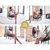 Hammock Chair Swing Bed Relax Rope Portable Outdoor Hanging Indoor 124CM – Grey, Without Stand