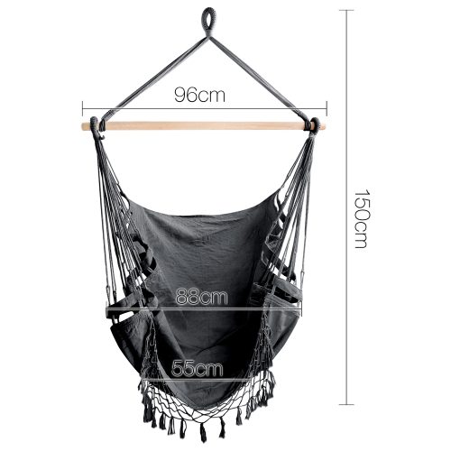 Hammock Swing Chair – Grey, Without Stand