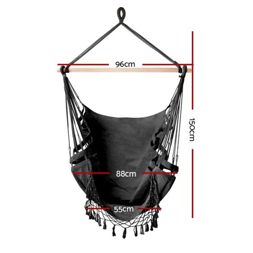Hammock Swing Chair – Grey, Without Stand