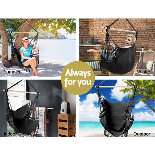 Hammock Swing Chair – Grey, Without Stand