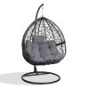 Outdoor Hanging Swing Chair – Black