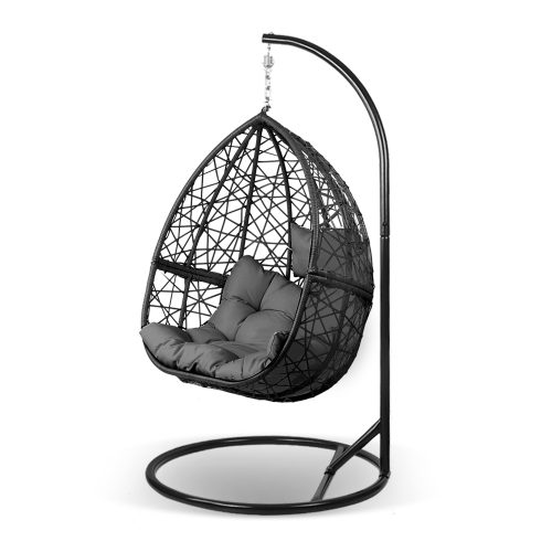 Outdoor Hanging Swing Chair – Black