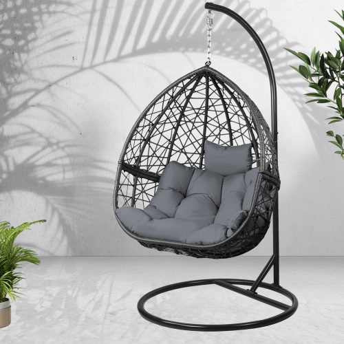 Outdoor Hanging Swing Chair – Black