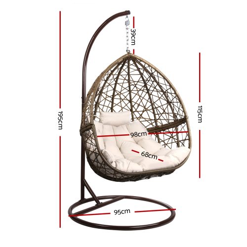 Outdoor Hanging Swing Chair – Brown