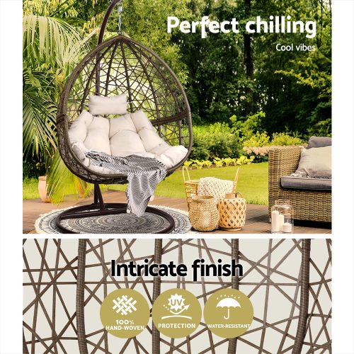 Outdoor Hanging Swing Chair – Brown