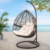 Outdoor Hanging Swing Chair – Brown