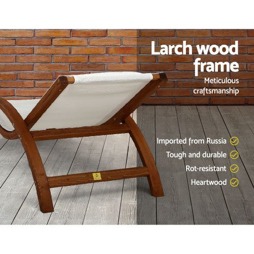 Sun Lounge Outdoor Furniture Timber Armchair Wooden Stand
