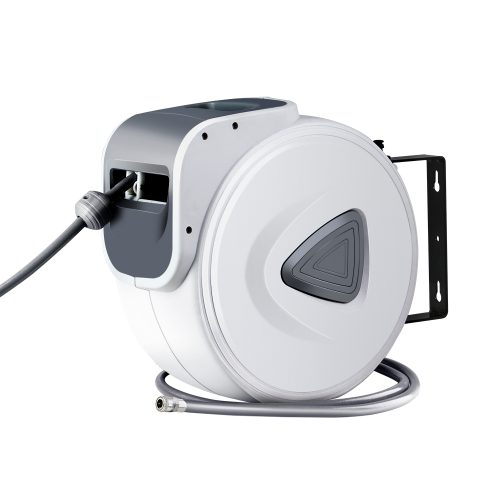 Air Hose Reel Retractable Rewind Swivel Wall Mount Compressor Garage – 20 M