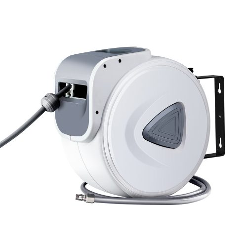 Air Hose Reel Retractable Rewind Swivel Wall Mount Compressor Garage – 20 M