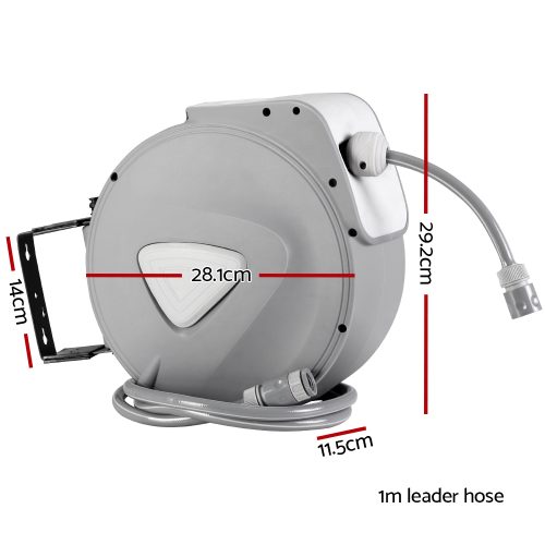 Retractable Water Hose Reel Garden Storage AutoRewind Spray Gun – 10 M