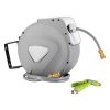 Retractable Water Hose Reel Garden Storage AutoRewind Spray Gun – 20 M