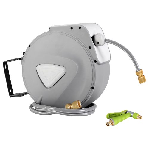Retractable Water Hose Reel Garden Storage AutoRewind Spray Gun – 30 M