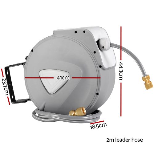 Retractable Water Hose Reel Garden Storage AutoRewind Spray Gun – 30 M