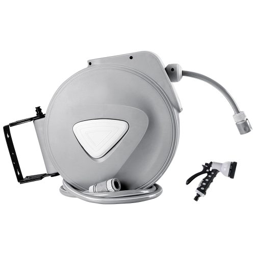 Retractable Water Hose Reel Garden Storage AutoRewind Spray Gun – 30 M