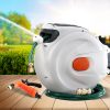 Retractable Hose Reel Garden Water Brass Spray Gun Auto Rewind – 20 M